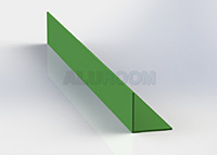 Hliníkový profil extrudovaný - L profil AA 3D barva RAL