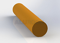 Hliníkový profil extrudovaný - Tyč plná 3D barva RAL